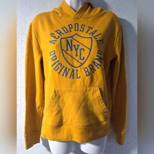 Aeropostale Mustard Yellow Pullover Hoodie - XS